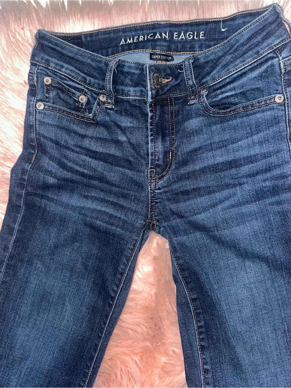 American Eagle Outfitters Dark Indigo Flare/Wide Leg Jeans